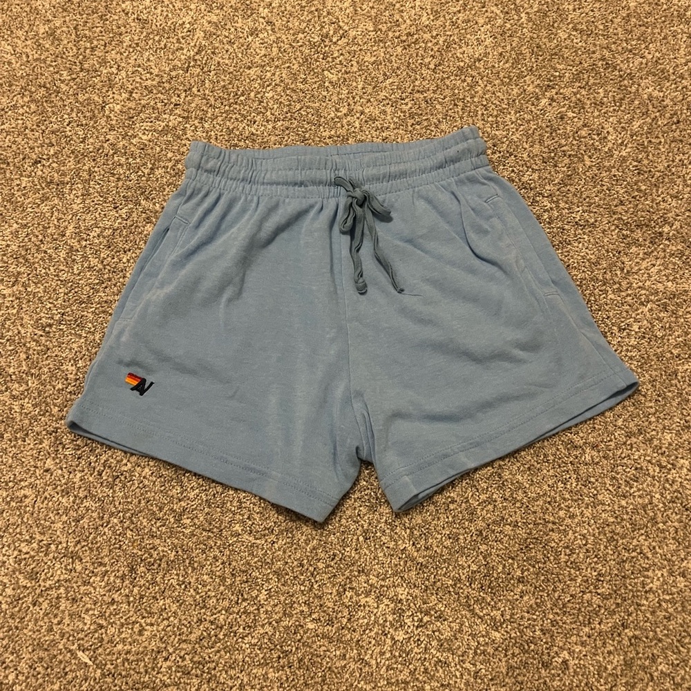 Aviator Nation Blue High Waist Shorts